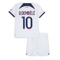 Paris Saint-Germain Ousmane Dembele #10 Vonkajší Detský futbalový dres 2023-24 Krátky Rukáv (+ trenírky)